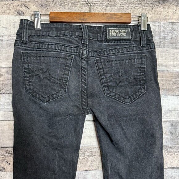 Miss Me JPD10035k-4 Womens Basic Low Rise Skinny Jeans in Black Sz 28 - Picture 4 of 12